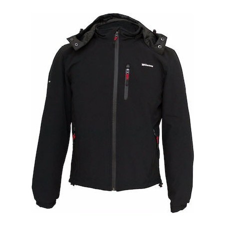Μπουφάν Μηχανής 4 Εποχών Winger 834 Softshell Αδιάβροχο ΜΑΥΡΟ