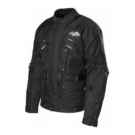 Μπουφάν Μηχανής 4 Εποχών Modeka Vortex 83770 Αδιάβροχο ΜΑΥΡΟ