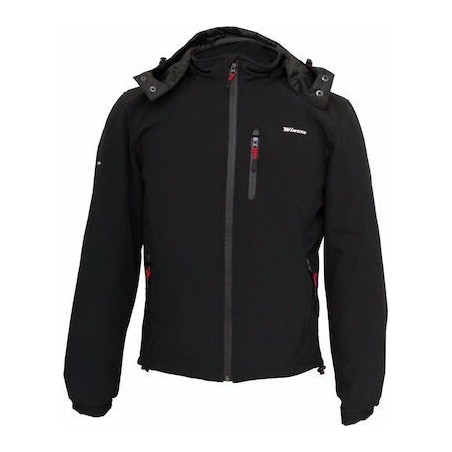 Μπουφάν Μηχανής 4 Εποχών Winger 834 Softshell Αδιάβροχο ΜΑΥΡΟ