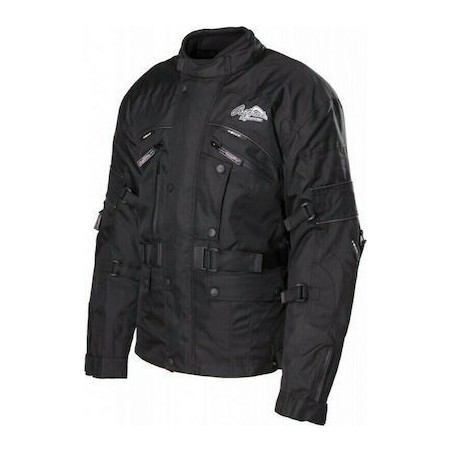 Μπουφάν Μηχανής 4 Εποχών Modeka Vortex 83770 Αδιάβροχο ΜΑΥΡΟ