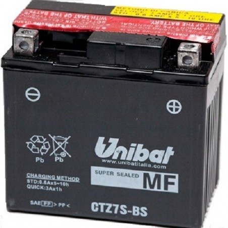 ΜΠΑΤΑΡΙΑ ΚΛΕΙΣΤΟΥ ΤΥΠΟΥ UNIBAT CTZ7S-BS (YTZ7S)