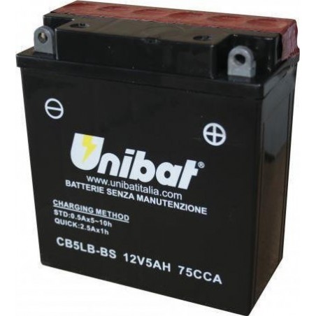 ΜΠΑΤΑΡΙΑ ΚΛΕΙΣΤΟΥ ΤΥΠΟΥ UNIBAT CB5LB-BS (YTX5AL-BS)