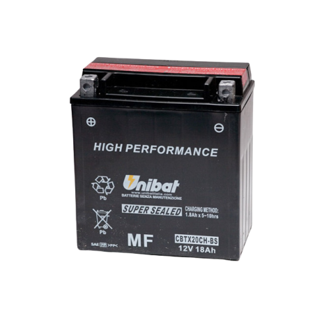 ΜΠΑΤΑΡΙΑ ΚΛΕΙΣΤΟΥ ΤΥΠΟΥ UNIBAT CBTX20CH-BS (YTX20CH-BS)