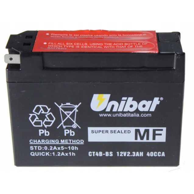 ΜΠΑΤΑΡΙΑ ΚΛΕΙΣΤΟΥ ΤΥΠΟΥ UNIBAT CT4B-BS (YT4B-BS)