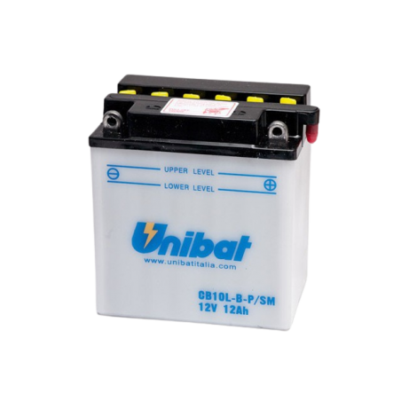 ΜΠΑΤΑΡΙΑ ΑΝΟΙΧΤΟΥ ΤΥΠΟΥ ΜΕ ΥΓΡΑ UNIBAT CB10L-B-P-SM (YB10L-BP)