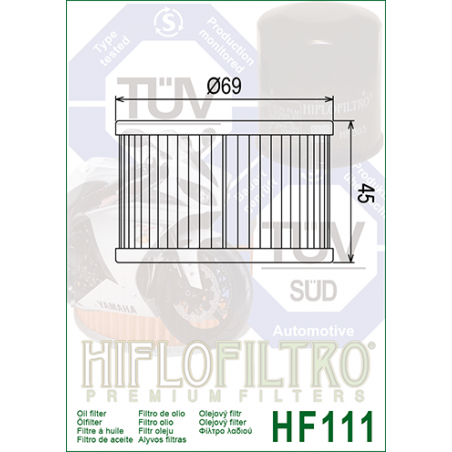 ΦΙΛΤΡΟ ΛΑΔΙΟΥ HF111 HIFLO