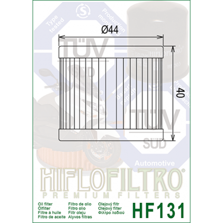ΦΙΛΤΡΟ ΛΑΔΙΟΥ HF131 HIFLO