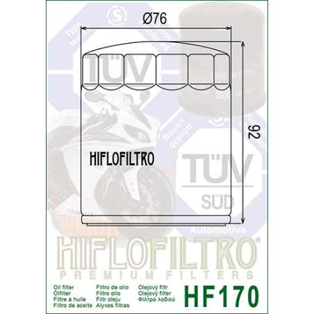 ΦΙΛΤΡΟ ΛΑΔΙΟΥ HF170B HIFLO