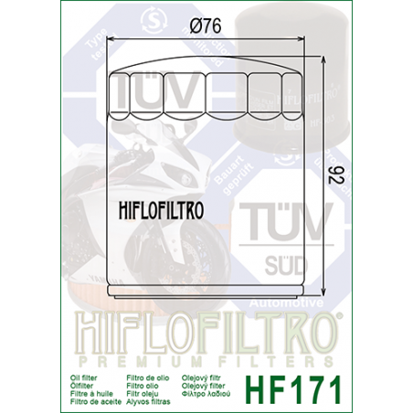 ΦΙΛΤΡΟ ΛΑΔΙΟΥ HF171B HIFLO