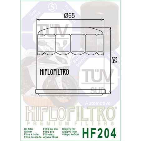 ΦΙΛΤΡΟ ΛΑΔΙΟΥ HF204 HIFLO