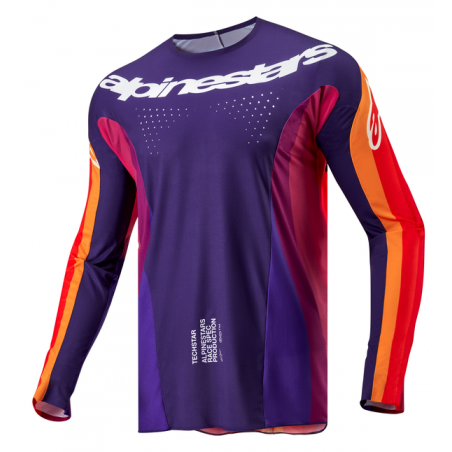 Μπλούζα Off Road-MX-Motocross Alpinestars Techstar Pneuma Orange-Purple