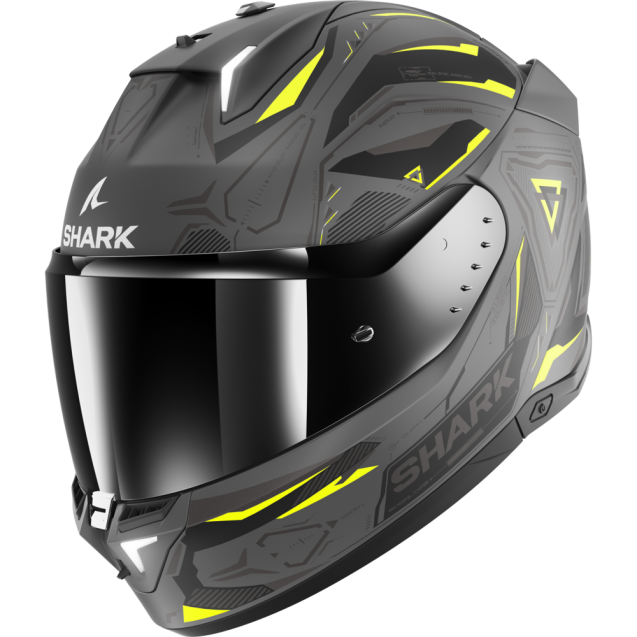 Κράνος Full Face Shark Skwal i3 Linik Black,Grey,Yellow- HE0823AYK