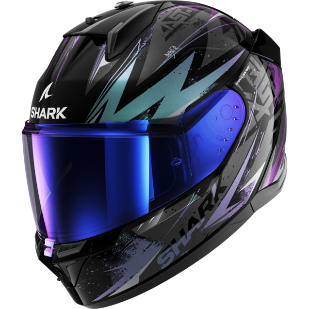 Κράνος Full Face Shark Skwal 3 Blast-R Black,Blue,Purple - HE0920KGX