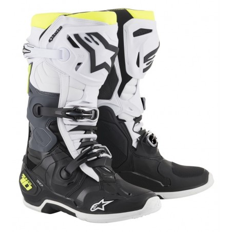 Μπότες Off Road-MX-Motocross Alpinestars TECH 10 ΜΑΥΡΟ/ΚΙΤΡΙΝΟ/ΛΕΥΚΟ